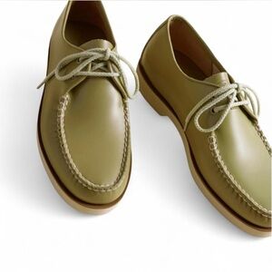 Men's Olive Leather Shoes